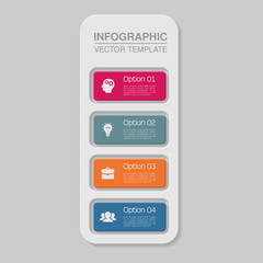 Vector infographic template for diagram, graph, presentation, chart, business concept with 4 options.