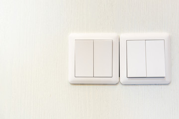 white electric switch on wall