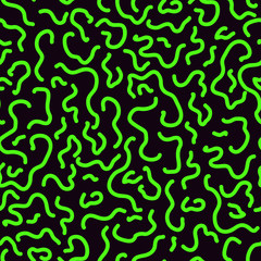 abstract seamless pattern with green curves in short lines