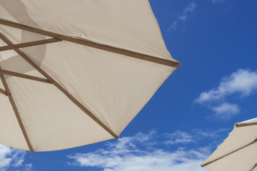 Beach - Sunshade on the beach in a beautiful sunny day in Brazil