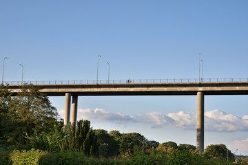 Modern Bridge Against the Blue sky