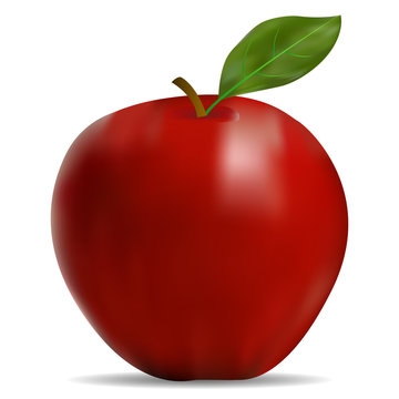 The image of the red apple
