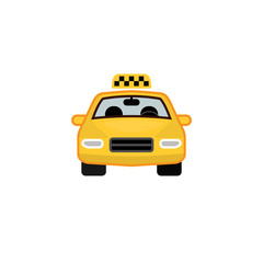 Taxi car automobile icon on white background. Transport