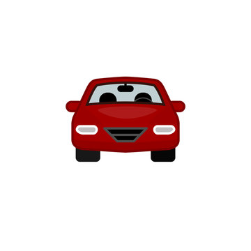Car automobile icon on white background. Ground transport.