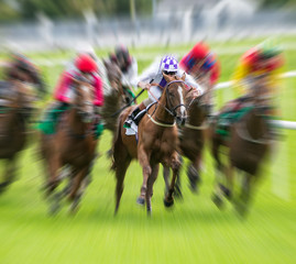 Horse race speed motion blur effect