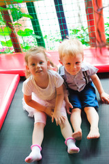 Playground in indoor amusement park for children.