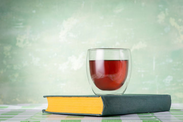 The book and fresh tea