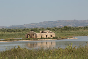 Vecchia casa nel Pantano Grande, Riserva Naturale Orientata Oasi faunistica di Vendicari 