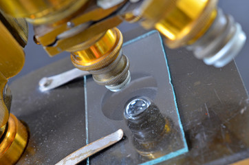 Vintage Brass Microscope

