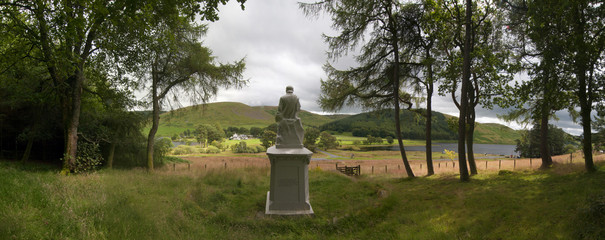 James Hogg statue, Loch 'o' the Lowes, Yarrow Valley, Selkirk
