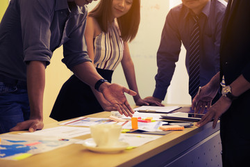 Fototapeta premium Business team meeting for planning or marketing strategy or brainstorming.