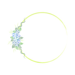 Elegant colorful flower frame