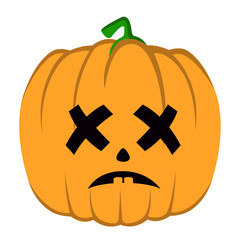 Isolated halloween jack-o-lantern
