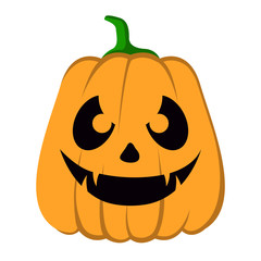 Isolated halloween jack-o-lantern