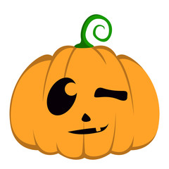 Isolated halloween jack-o-lantern