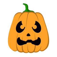 Isolated halloween jack-o-lantern