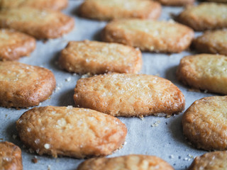 Just baked shortbread. Ginger biscuits. 
