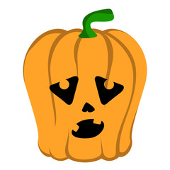 Isolated halloween jack-o-lantern