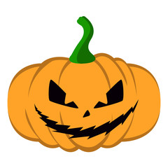 Isolated halloween jack-o-lantern
