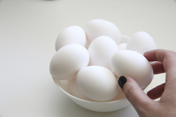 White eggs isolated