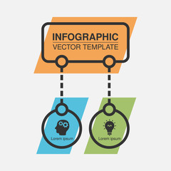 Vector infographic template for diagram, graph, presentation, chart, business concept with 2 options.