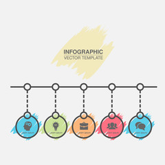 Vector infographic template for diagram, graph, presentation, chart, business concept with 5 options.