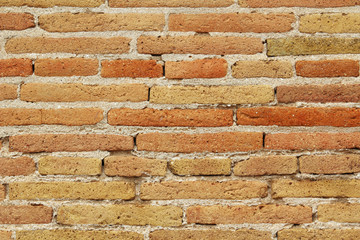 Brickwall texture shot in Montjuic fortress in Barcelona