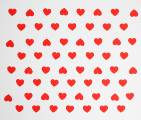 Red hearts background