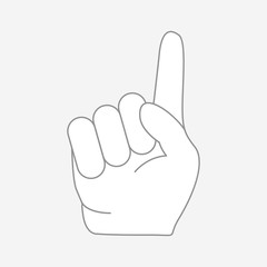 White glove with finger