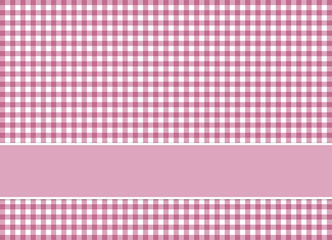 Pink checked card