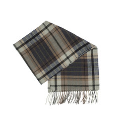 men's plaid scarf isolated on white