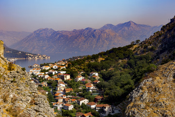 the city at Bay, with red roofs
