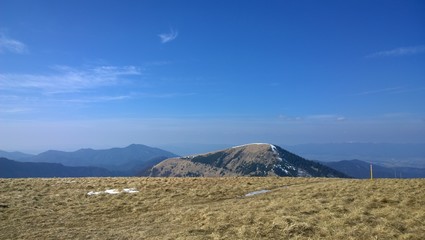 Nature covered by snow during winter. Slovakia