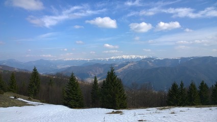 Nature covered by snow during winter. Slovakia
