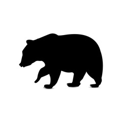 Fototapeta premium Silhouette of brown bear.