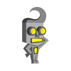 Retro robot illustration