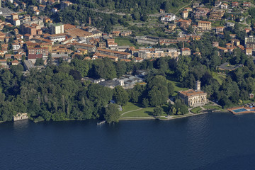 Fototapeta na wymiar Lombardy, Lake Como; Cernobbio, Villa Erba from Brunate.