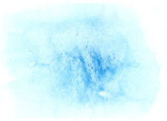 Soft dlue watercolor paint on canvas. Abstract art background for creative design.