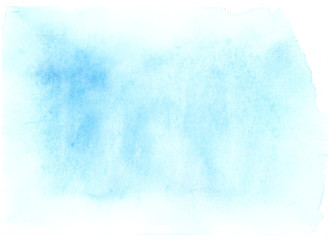Blue watercolor background for your design. Painting on paper from my originals.