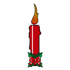 Isolated christmas candle