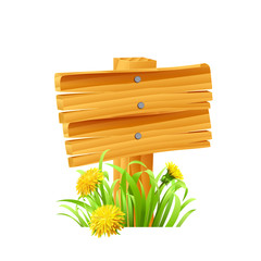 Wooden signs set
