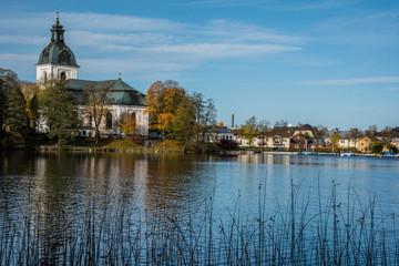Fototapeta premium Autumn in the cemetary of Filipstad Sweden