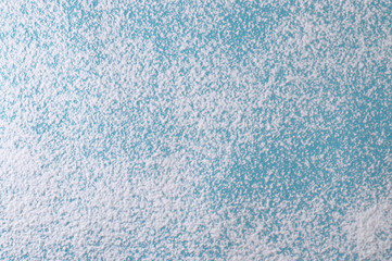 flour texture in blue background