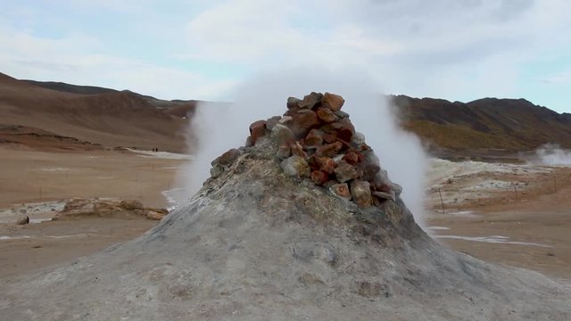 Geothermal fumarole in Hverarond, Iceland