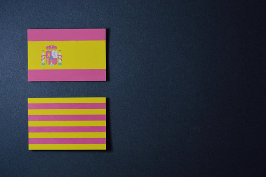 spain and catalonia flag