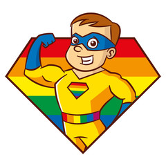 LGBT Superhero Cartoon character