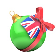 3d green Christmas ball