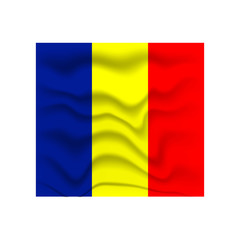 Flag of Romania. Realistic vector illustration.