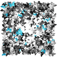 Background of butterflies. Abstract vector pattern of butterflies