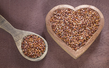 Seeds of red quinoa - Chenopodium quinoa
